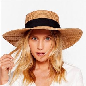 Wide Brim Boater Hat!